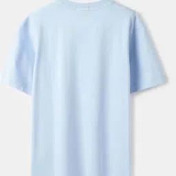 United Colors Of Benetton Blue Cotton Relaxed Fit Printed T-Shirt image 2