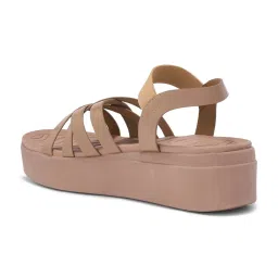 Forever Glam by Pantaloons Women Taupe Sling Back Sandals image 5