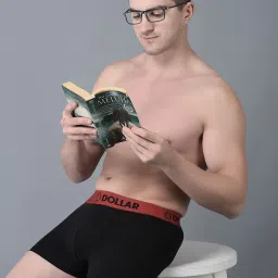 Dollar Bigboss Assorted Cotton Regular Fit Trunks - Pack Of 2 image 5