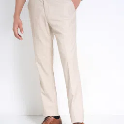 Peregrine by Pantaloons Men Textured Slim Fit Trousers-image-79