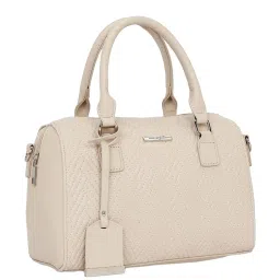 Forever Glam by Pantaloons Light Beige Textured Handbag image 5