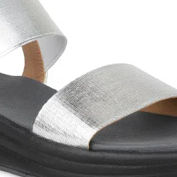 Inc.5 Women's Silver Back Strap Wedges image 5