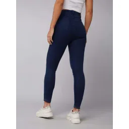 DOLCE CRUDO Navy Plain Jeans image 2