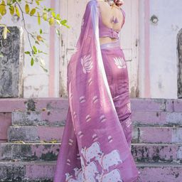 all about you Floral Woven Design Pure Cotton Designer Saree-picture-11