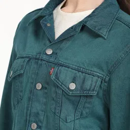 Levi's Green Cotton Solid Jacket image 5