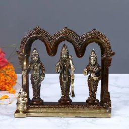 Aapno Rajasthan Golden Brass Ramdarbar Showpiece - Set of 1-picture-49