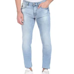 U.S. Polo Assn. Sky Blue Slim Fit Heavily Washed Jeans-image-61