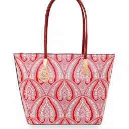 Esbeda Red Mandala Art Printed Large Handbag-image-10