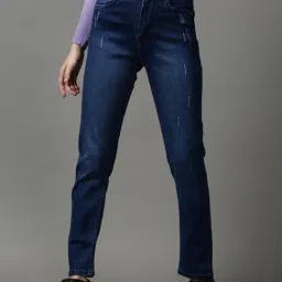 showoffff SHOWOFF Navy Solid Mid Rise Jeans-picture-23