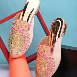Pelle Albero Women's Rose Gold Mule Shoes-picture-47