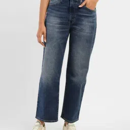 Levi's Blue Cotton Relaxed Fit Mid Rise Jeans-image-90