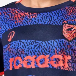 Kipsta By Decathlon Boys Blue & Purple Short-Sleeved Football T-Shirt image 5