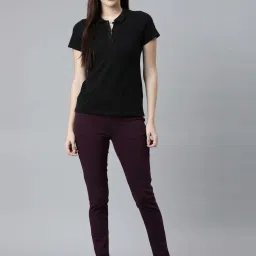 Go Colors! Purple Mid Rise Jeggings image 5