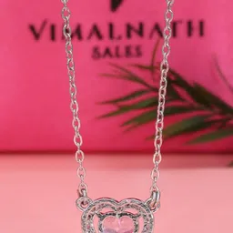 VIMALNATH SALES Rhodium-Plated Heart Shaped Pendants image 3