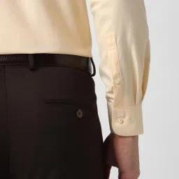 Peter England Yellow Slim Fit Shirt image 5