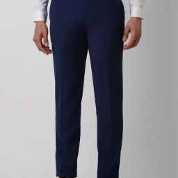 Peter England Blue Slim Fit Trousers-picture-13