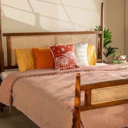 Freedom Tree Ooty Geo Cotton Red Earth King Bedcover-picture-11