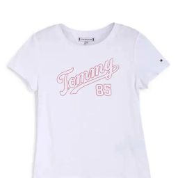 Tommy Hilfiger Kids White Logo Print T-Shirt-picture-29