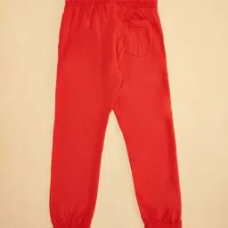 Pantaloons Junior Red Cotton Printed Trackpants image 4