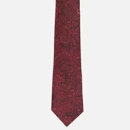 Van Heusen Maroon Embroidered Tie image 3
