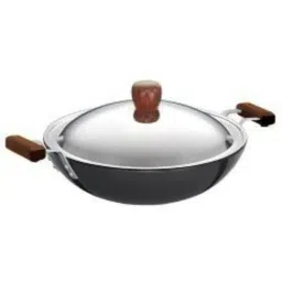 Hawkins Black Aluminium Deep Fry Pan With Lid (3.75L)-image-96
