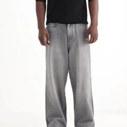 Rare Rabbit Grey Cotton Flared Fit Solid Jeans-image-52