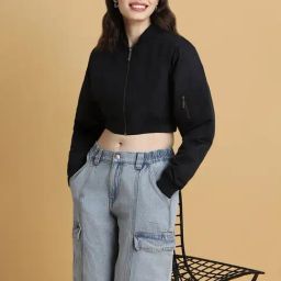 Forever 21 Black Regular Fit Bomber Jacket-picture-39