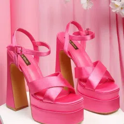 Flat N Heels Women's Pink Ankle Strap Sandals-picture-32
