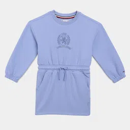 Tommy Hilfiger Girls Logo Embroidered Shift Dress-picture-13