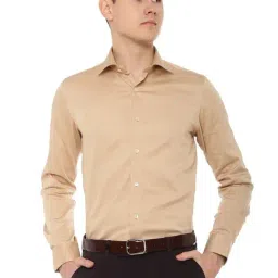 Wyre Beige Cotton Slim Fit Shirt-picture-18