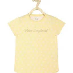 Peter England Kids Yellow Printed T Shirt-picture-13