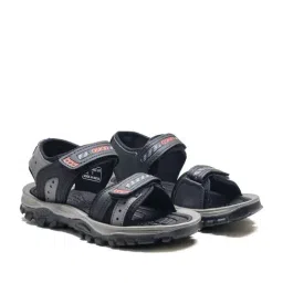 Asian Men's VIRAT-04 Black & Orange Floaters image 2