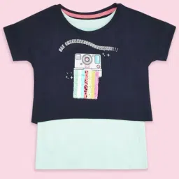 Pantaloons Junior Navy Cotton Printed T-Shirt-picture-38