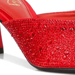 London Rag Women's Red Mule Shoes image 4