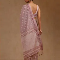 Soch Lavender Woven Design Saree With Unstitched Blouse image 3