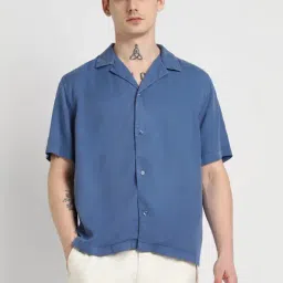Forever 21 Navy Regular Fit Shirt-image-42