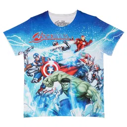 Marvel by Wear Your Mind Boys Pack of 2 Avengers Printed T-shirts image 5