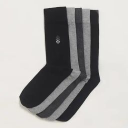 WES Lounge by Westside Grey Plain Socks - Pack of 5-picture-19