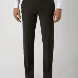 Van Heusen Brown Cotton Slim Fit Trousers-picture-12