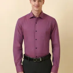Allen Solly Purple Cotton Regular Fit Shirt-image-97