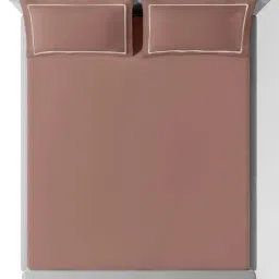 Sansaar Red Cotton 210 TC Double Bedsheet & Comforter with 2 Pillow Covers image 4