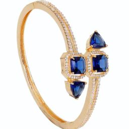 saraf rs jewellery Saraf Jewellery Gold plated with Green American Diamond handcrafted Bracelet for Women & Girls-picture-37