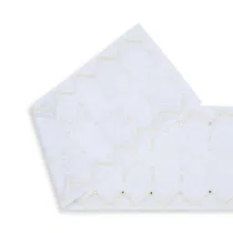 Fabindia White Motiya Cotton Applique Embroidered Runner & Mat Set image 4