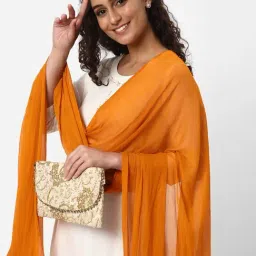 R&B Orange Chiffon Dupatta image 4