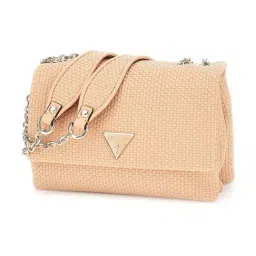 Guess Apricot Weave Phaedra Woven Cross Body Bag image 2