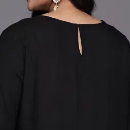 EXTRA LOVE BY LIBAS Women Plus Size Yoke Design Sequinned Kurta image 4