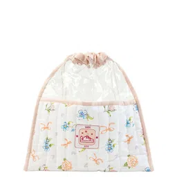 Fancy Fluff White & Blue Printed Shoe Bag - Heirloom-picture-39