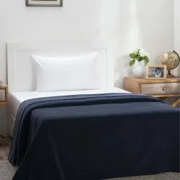 Maspar Colorart Blaize Dark Blue Cotton 200 TC 256 GSM Single Bed Cover-picture-36