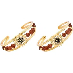 Divine souvenirs Unisex Gold-Plated Artificial Beaded Cuff Bracelet-picture-23