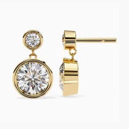 VALANOVA Hallmarked 14K Diamond Earrings -1.81 gm image 3